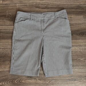 Jones New York Black and White Bermuda Shorts